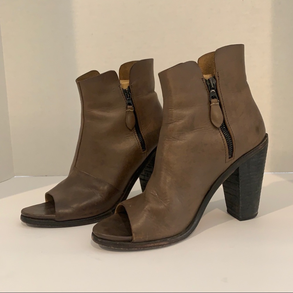 Rag & Bone Open Toe Leather Booties - image 1